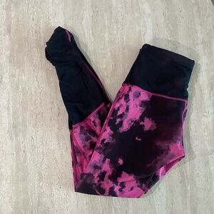 Lululemon Blooming Pixie Raspberry Black Sweaty Endeavor Tight Legging